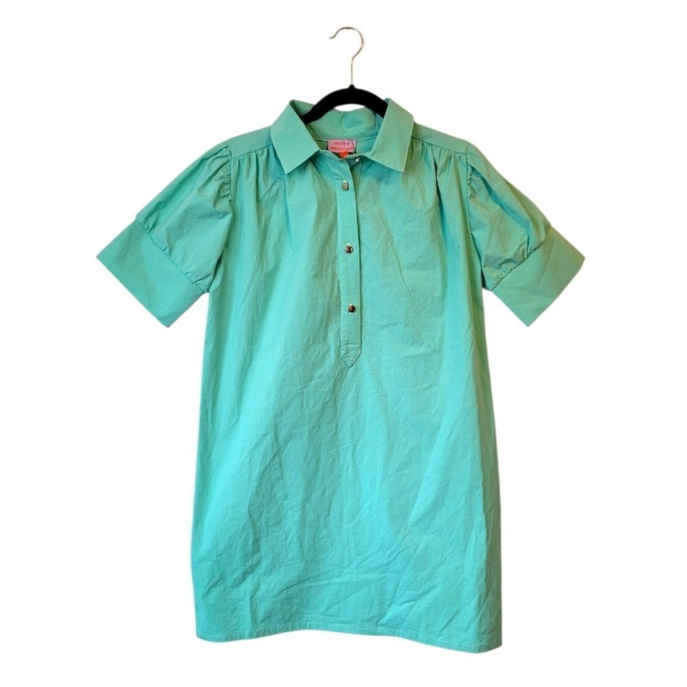 Never A Wallflower Women's Ocean Turquoise Everything Short Sleeve Dress Size XS